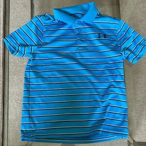 Under Armour Kids Polo in Blue with Stripes